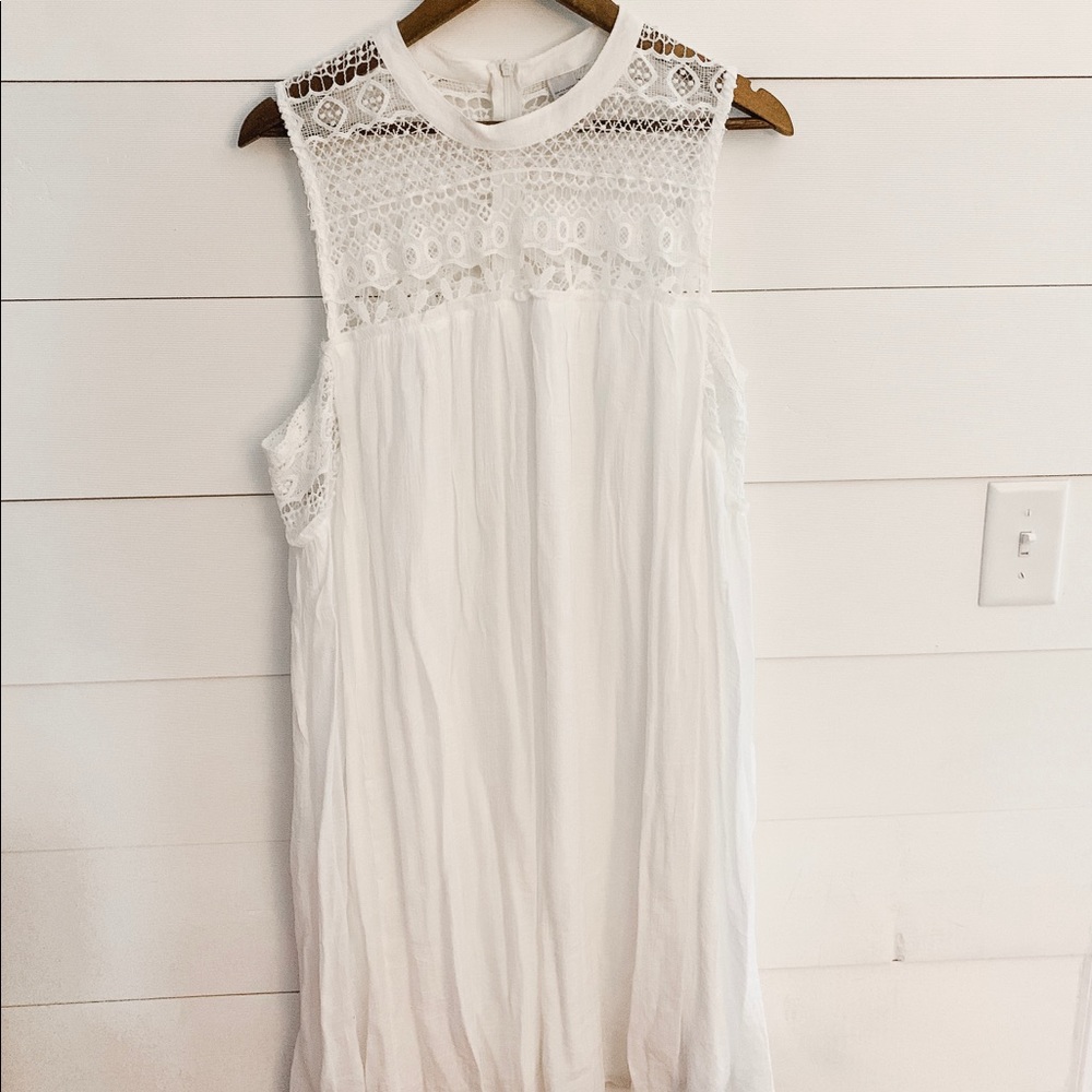 Loralette Crochet Neck Swing Dress